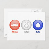 3つのオランダアイコン ポストカード (正面/裏面)