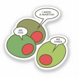 3つのオリーブのカスタムカットのビニールシール シール