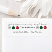 3つのオーナメント-差出人住所ラベル ラベル (インサイチュ)