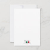 3つのオーナメント- 3x5社用カード 招待状 (裏面)