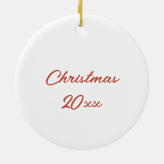 3つのカスタムストッキングの家族の名前&年クリスマス セラミックオーナメント (裏面)