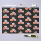 3つのカボチャとこうもりパターンハロウィーン 薄葉紙 (クラフト)