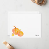 3つのカボチャ ノートカード (正面/裏面インサイチュ)