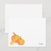 3つのカボチャ ノートカード (正面/裏面)