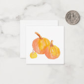 3つのカボチャ ノートカード (正面/裏面インサイチュ)