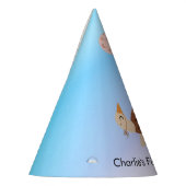 3つのカラフルバルーンの誕生日で亀 パーティーハット (左)