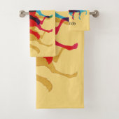 3つのカラフル突き出した馬浴用タオル バスタオルセット (インサイチュ)