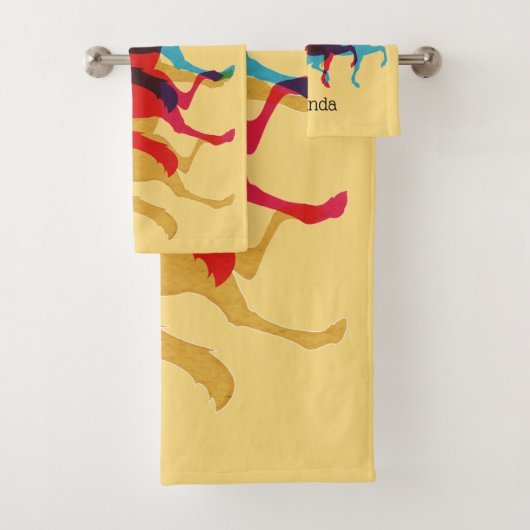 3つのカラフル突き出した馬浴用タオル バスタオルセット (インサイチュ)