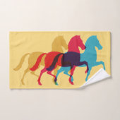 3つのカラフル突き出した馬浴用タオル バスタオルセット (ハンドタオル)