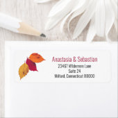 3つのカラフル紅葉メール ラベル (インサイチュ)