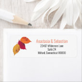 3つのカラフル紅葉メール ラベル (インサイチュ)