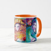 3つのカーニバルマスクベネチアンマスカレード マグカップ (正面右)