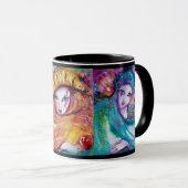 3つのカーニバルマスクベネチアンマスカレード マグカップ (正面右)