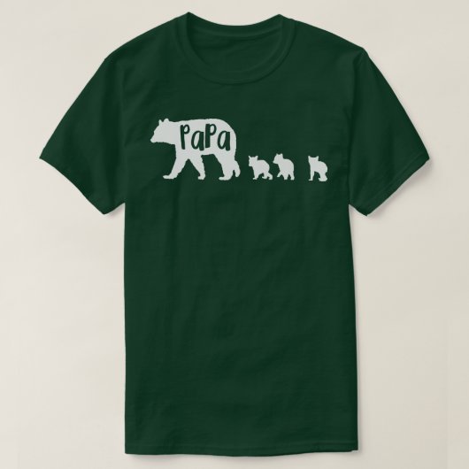 3つのキューブとパパクマおもしろいパパ父ギフトPr Tシャツ (デザイン正面)