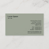 3つのギアv2 – ホワイトと砂漠のセージ 名刺 (裏面)