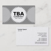 3つのギアv2 – 白とグレー8f8f8f(金ゴールド) 名刺 (正面/裏面)