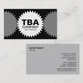 3つのギアv2 – 白と半透明 名刺 (正面/裏面)