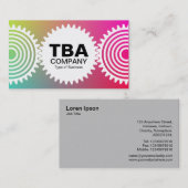 3つのギアv3 – グラデーションY、M、B、R、 名刺 (正面/裏面)