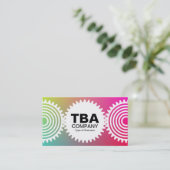 3つのギアv3 – グラデーションY、M、B、R、 名刺 (スタンド正面)