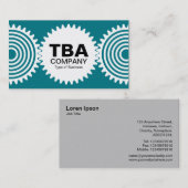 3つのギアv3 – ビスケー湾と白 名刺 (正面/裏面)