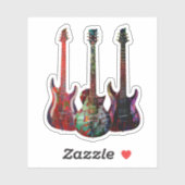 3つのギター シール (シート)