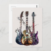 3つのギター ポストカード (正面/裏面)