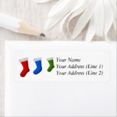 3つのクリスマスストッキング ラベル (インサイチュ)