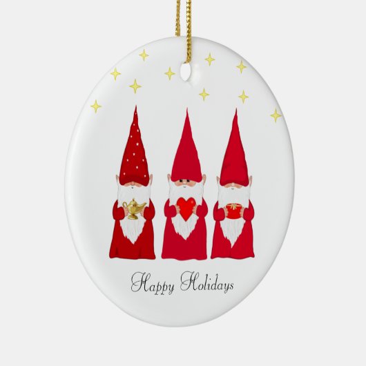 3つのクリスマス格言と星 セラミックオーナメント (右)