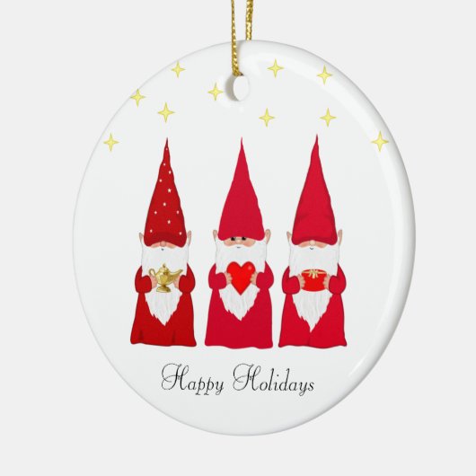 3つのクリスマス格言と星 セラミックオーナメント (左)