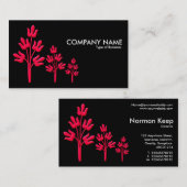 3つのクリムゾンの木 – 黒 名刺 (正面/裏面)