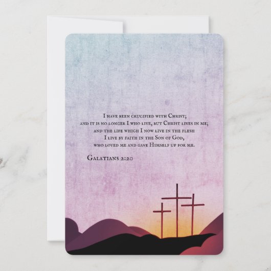 3つのクロス ウェディング 招待状 (裏面)