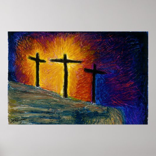 3つのクロス「今日はパラダイスで私と一緒にいる」 ポスター (正面)