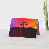 3つのクロス「彼は生きている」イースターカード シーズンカード (裏面)