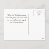 3つのクロス「彼は生きている」イースターポストカード シーズンポストカード (裏面)