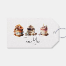 3つのケーキありがとうギフトラベル