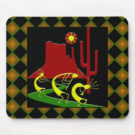 3つのコケリス・オン・ザ・コアド マウスパッド (正面)