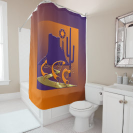 3つのココペリオンザゴールデンロード シャワーカーテン