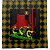 3つのココペリオンザロード シャワーカーテン (正面)