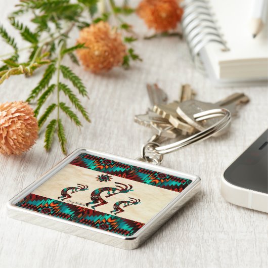 3つのココペリキーチェーン キーホルダー (側面)