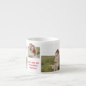 3つのコラージュのカップルの写真 |バレンタインのプレゼント エスプレッソカップ (正面)