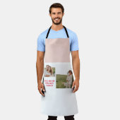 3つのコラージュのカップルの写真 |バレンタインのプレゼント エプロン (着用した状態)