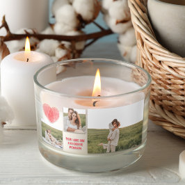 3つのコラージュのカップルの写真 |バレンタインのプレゼント 長方形シール