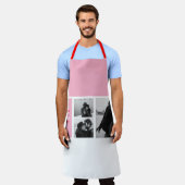 3つのコラージュ写真 |バレンタイカラフルンのプレゼント エプロン (着用した状態)