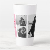 3つのコラージュ写真 |バレンタイカラフルンのプレゼント カフェラテマグ (正面)