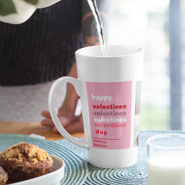 3つのコラージュ写真 |バレンタイカラフルンのプレゼント カフェラテマグ