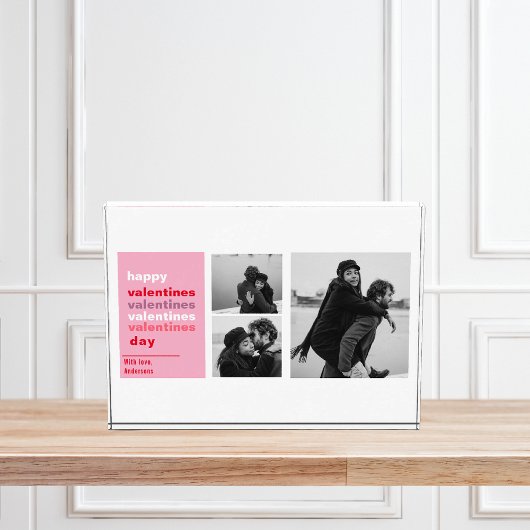 3つのコラージュ写真 |バレンタイカラフルンのプレゼント フォトブロック