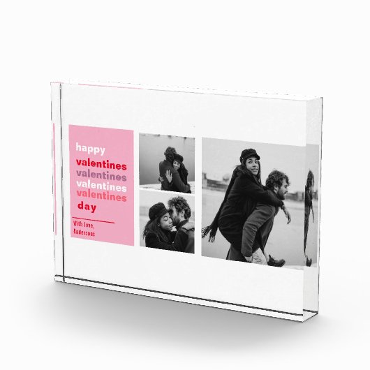 3つのコラージュ写真 |バレンタイカラフルンのプレゼント フォトブロック (右)