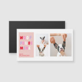 3つのコラージュ写真 |犬のバレンタインのプレゼント (正面/裏面)