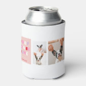 3つのコラージュ写真 |犬のバレンタインのプレゼント 缶クーラー (缶正面)