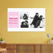 3つのコラージュ写真 | Love カラフル You Valentine キャンバスプリント (インサイチュ (リビング))